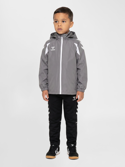 hmlCORE 2.0 ALL-WEATHER JACKET KIDS, STEEL GRAY/WHITE, model