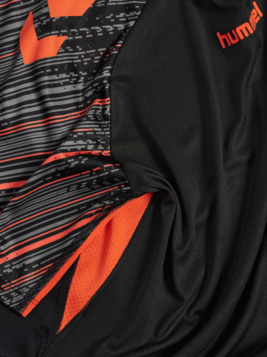hmlBLAZE PRO TRAINING JERSEY KIDS, BLACK/ORANGE, packshot