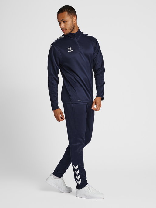 hmlCORE XK HALF ZIP POLY SWEAT, MARINE, model