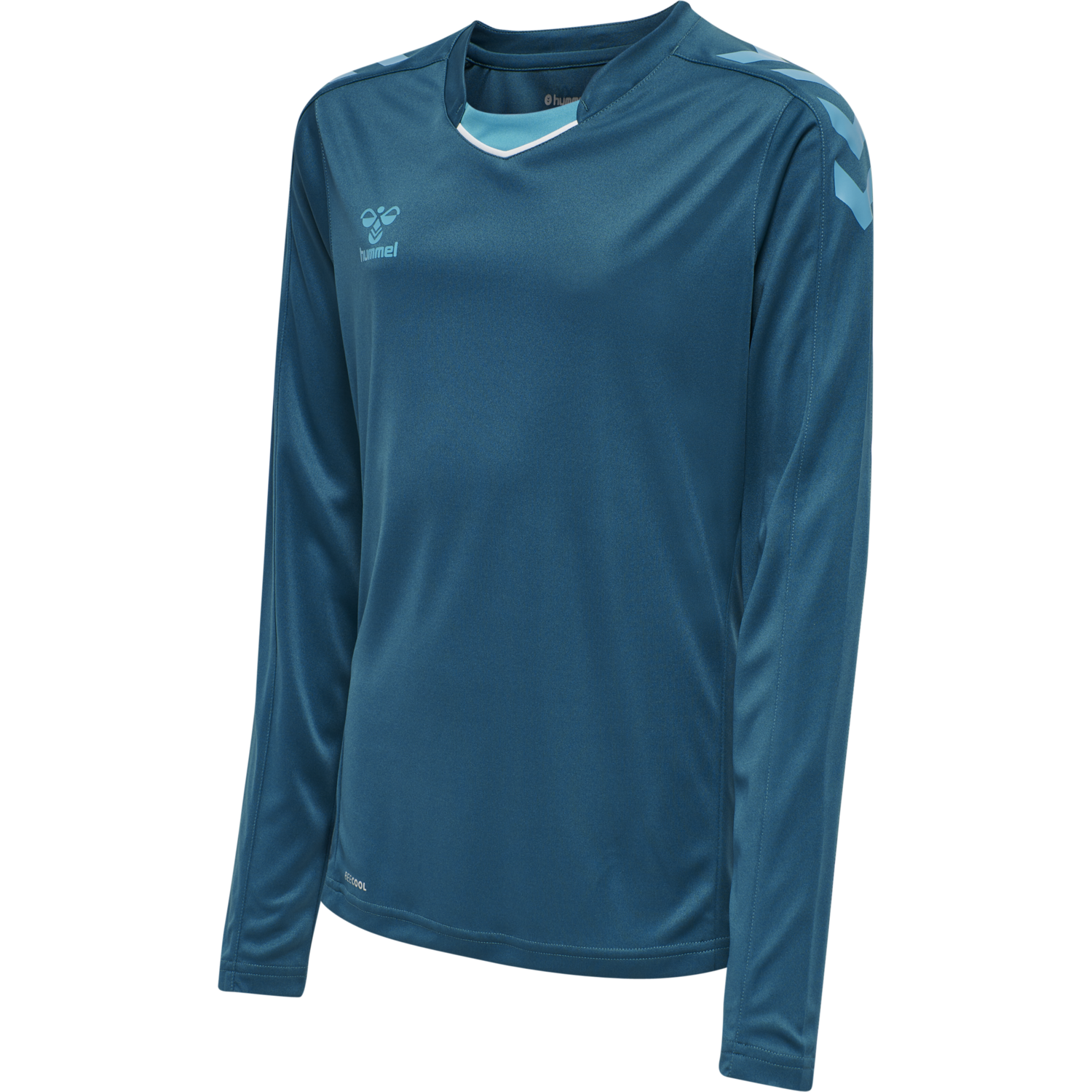hmlCORE XK POLY JERSEY L/S KIDS, BLUE CORAL, packshot