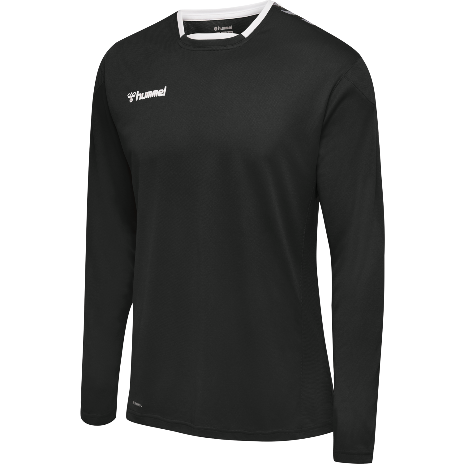 hmlAUTHENTIC KIDS POLY JERSEY L/S, BLACK/WHITE, packshot