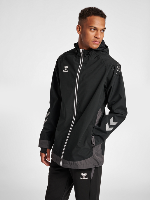 hmlLEAD ALL WEATHER JACKET , BLACK, model