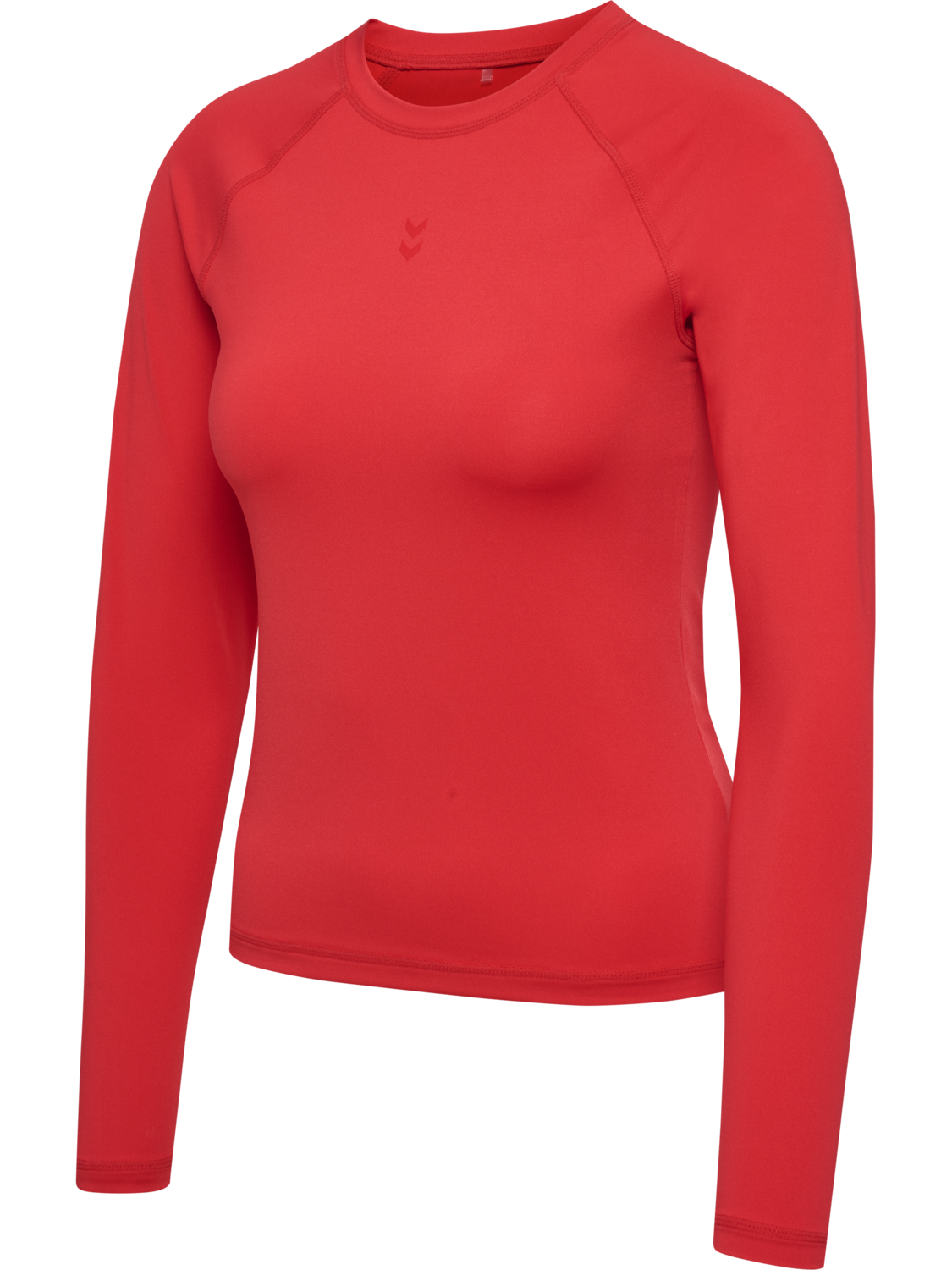 hmlPRIMA W T-SHIRT L/S, CHINESE RED, packshot