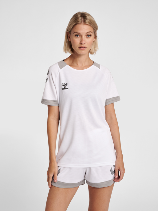 hmlLEAD WOMENS S/S POLY JERSEY, WHITE, model