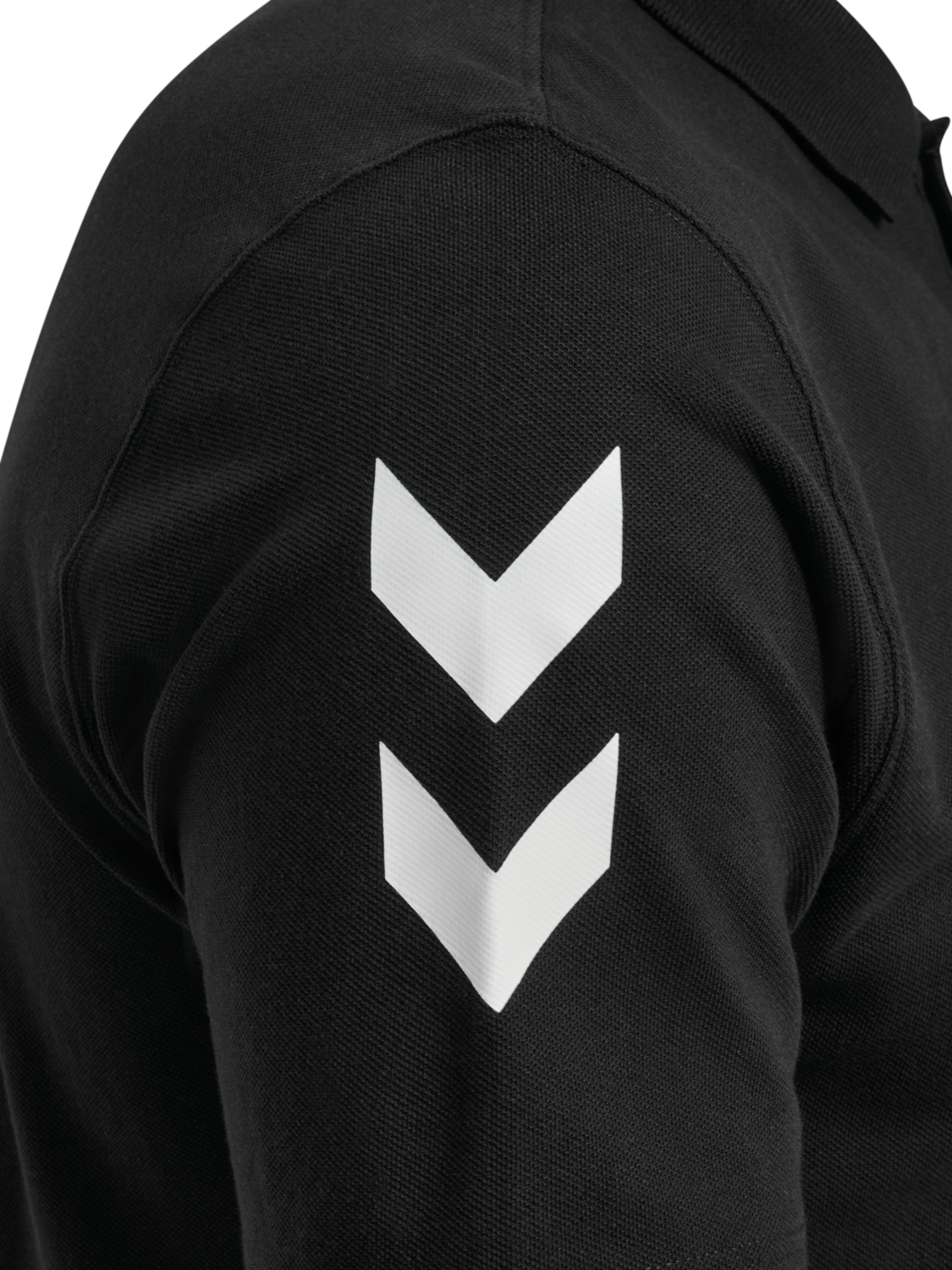 hmlGO 2.0 CHEVRON  POLO, BLACK, packshot