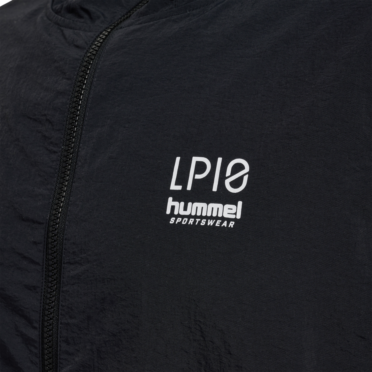 hmlLP10 BOXY WOV ZIP JACKET, BLACK, packshot
