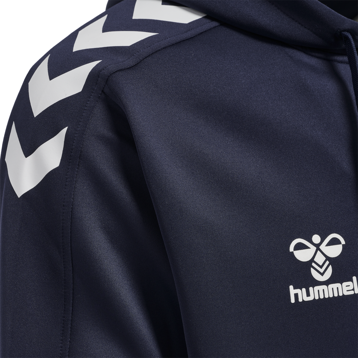 hmlCORE XK POLY ZIP HOOD SWEAT, MARINE, packshot