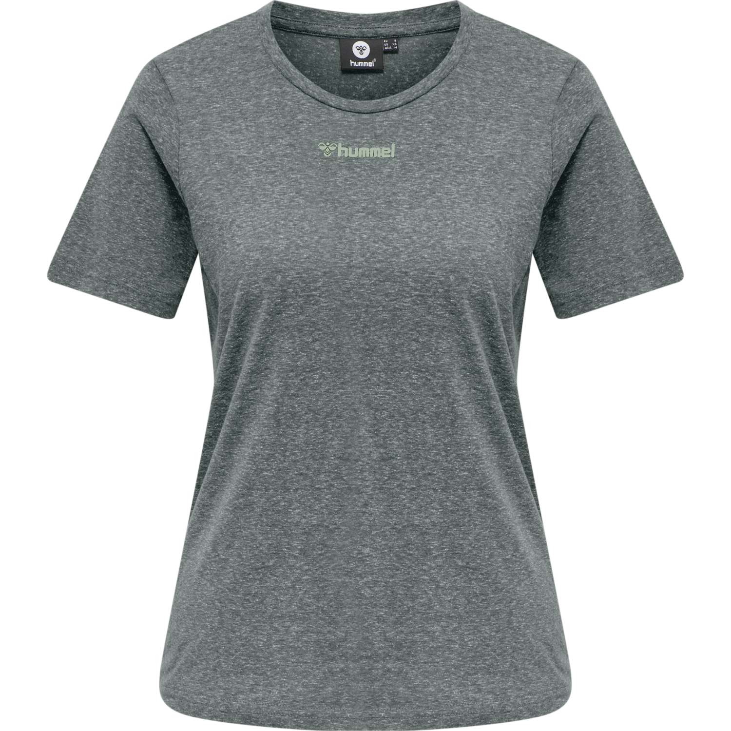 hmlZANDRA T-SHIRT, DARKEST SPRUCE MELANGE, packshot