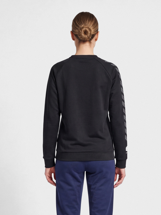 hmlMOVE GRID COTTON SWEATSHIRT WOMA, BLACK, model