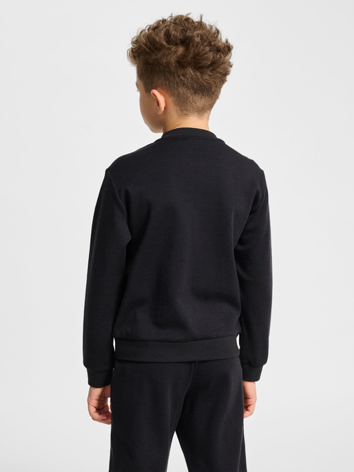 hmlJR WOOL ZIP JACKET BEE, BLACK, model