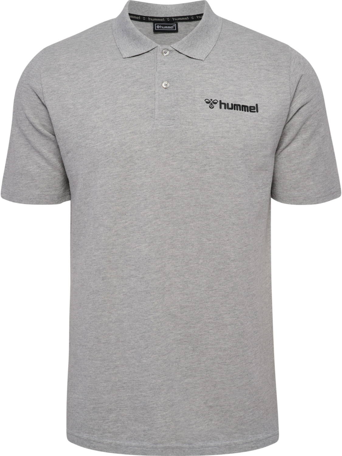 hmlMOVER COTTON POLO, GREY MELANGE, packshot