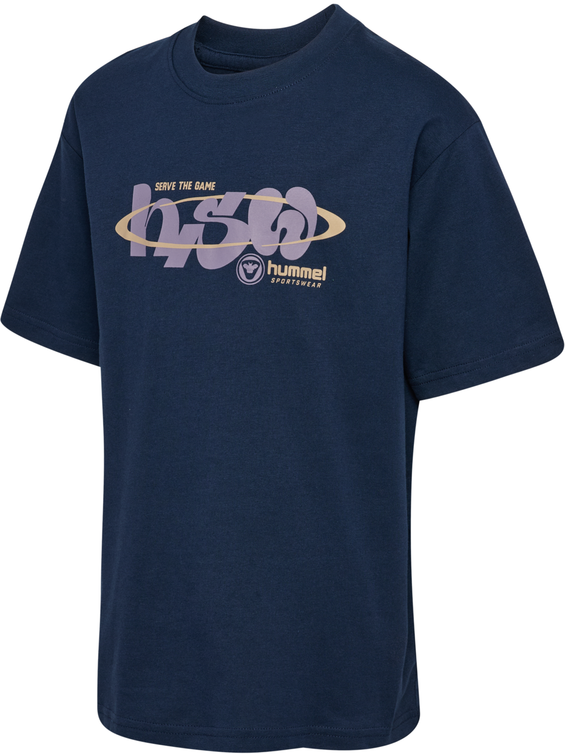 hmlJR LOOSE T-SHIRT S/S HS GRAPHIC, DRESS BLUES, packshot