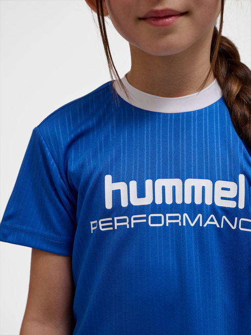 hmlJR FAST LOOSE JERSEY S/S, OLYMPIAN BLUE, model