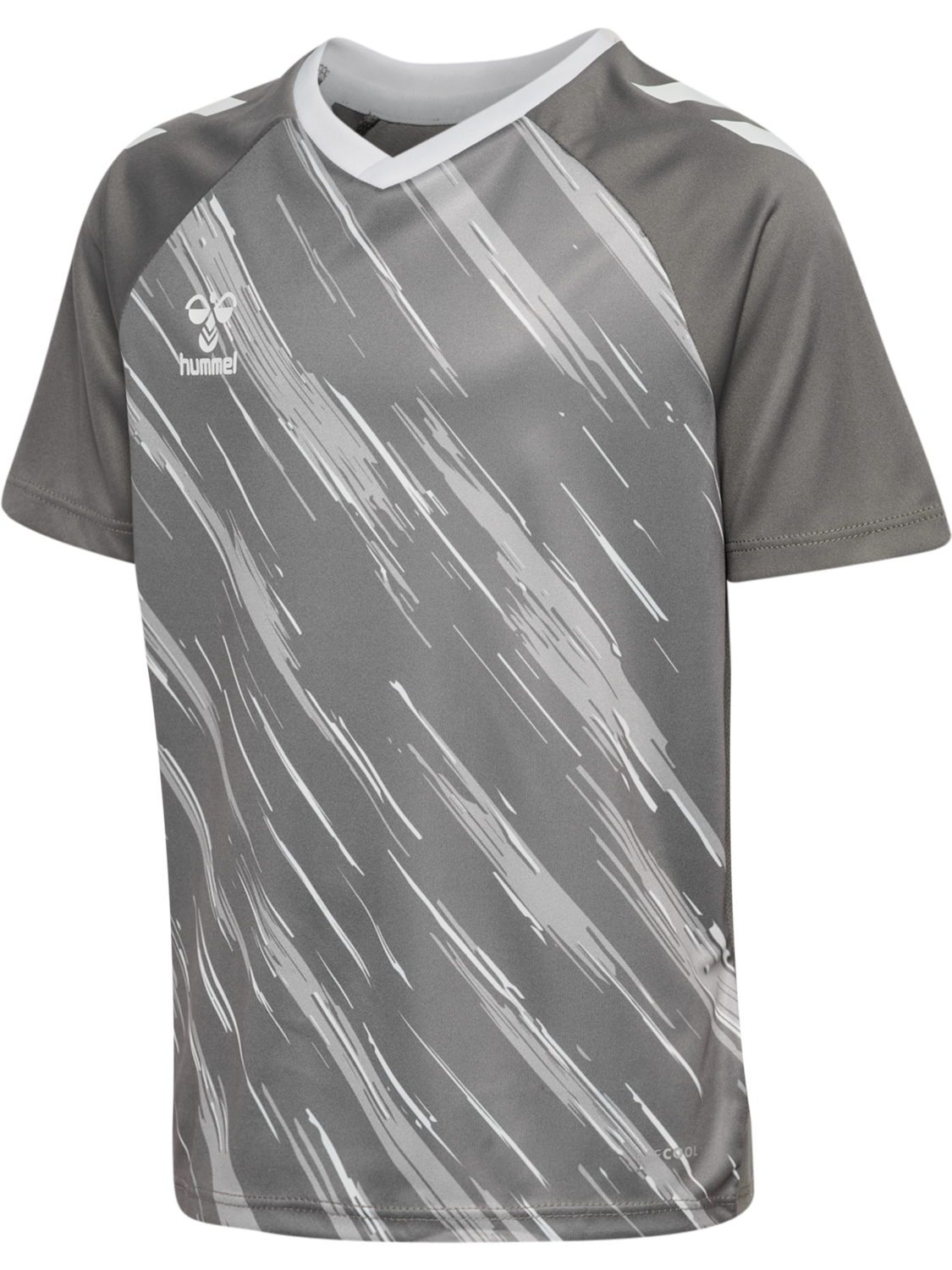 hmlMATCH TRIUMPH JERSEY S/S KIDS, STEEL GRAY/WHITE, packshot