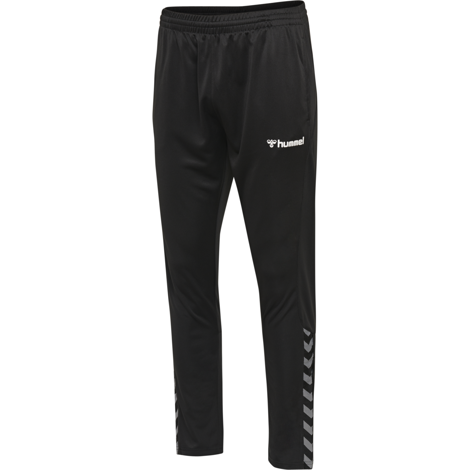 hmlAUTHENTIC POLY PANT, BLACK/WHITE, packshot