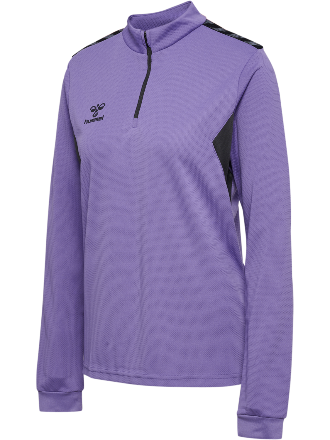 hmlAUTHENTIC HALF ZIP SWEAT WOMAN, DAHLIA PURPLE/ASPHALT, packshot