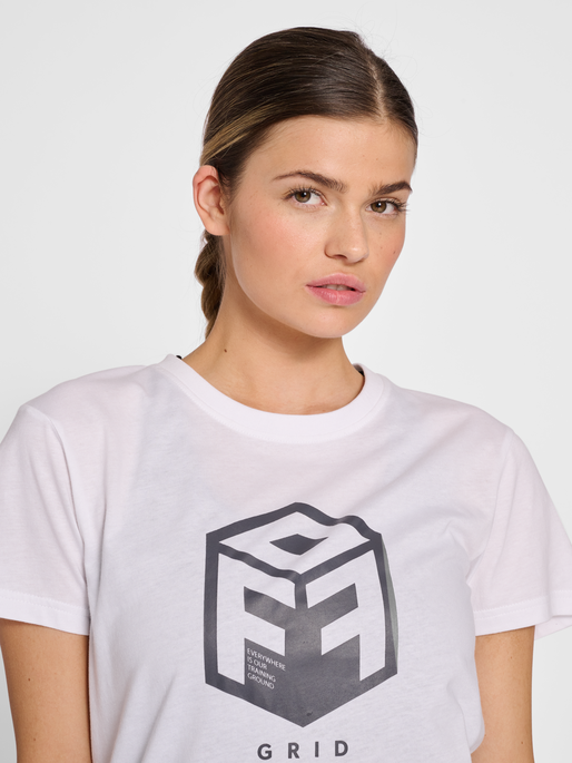 hmlOFFGRID COTTON JERSEY S/S WO, WHITE/FORGED IRON, model