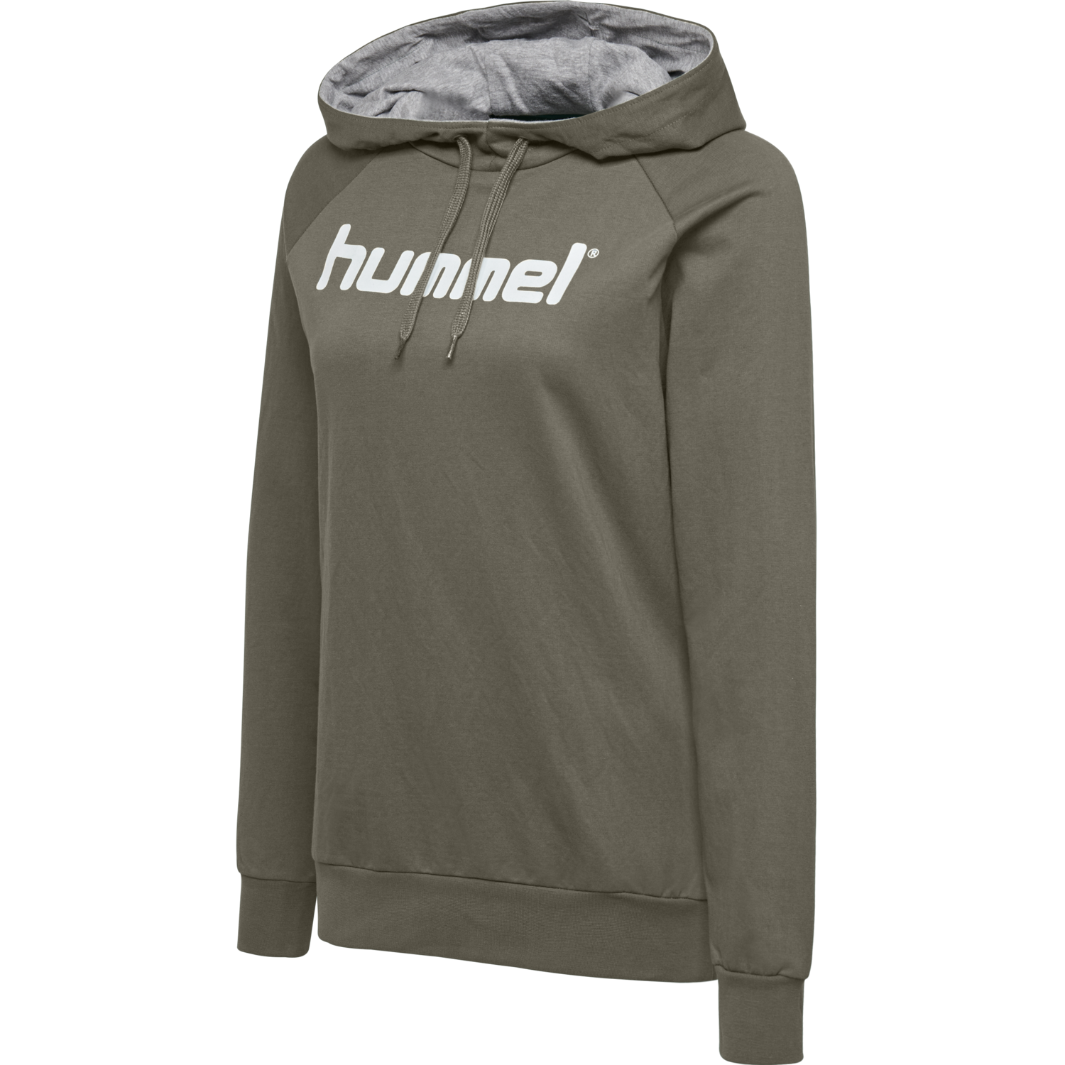 HMLGO COTTON LOGO HOODIE WOMAN, GRAPE LEAF, packshot