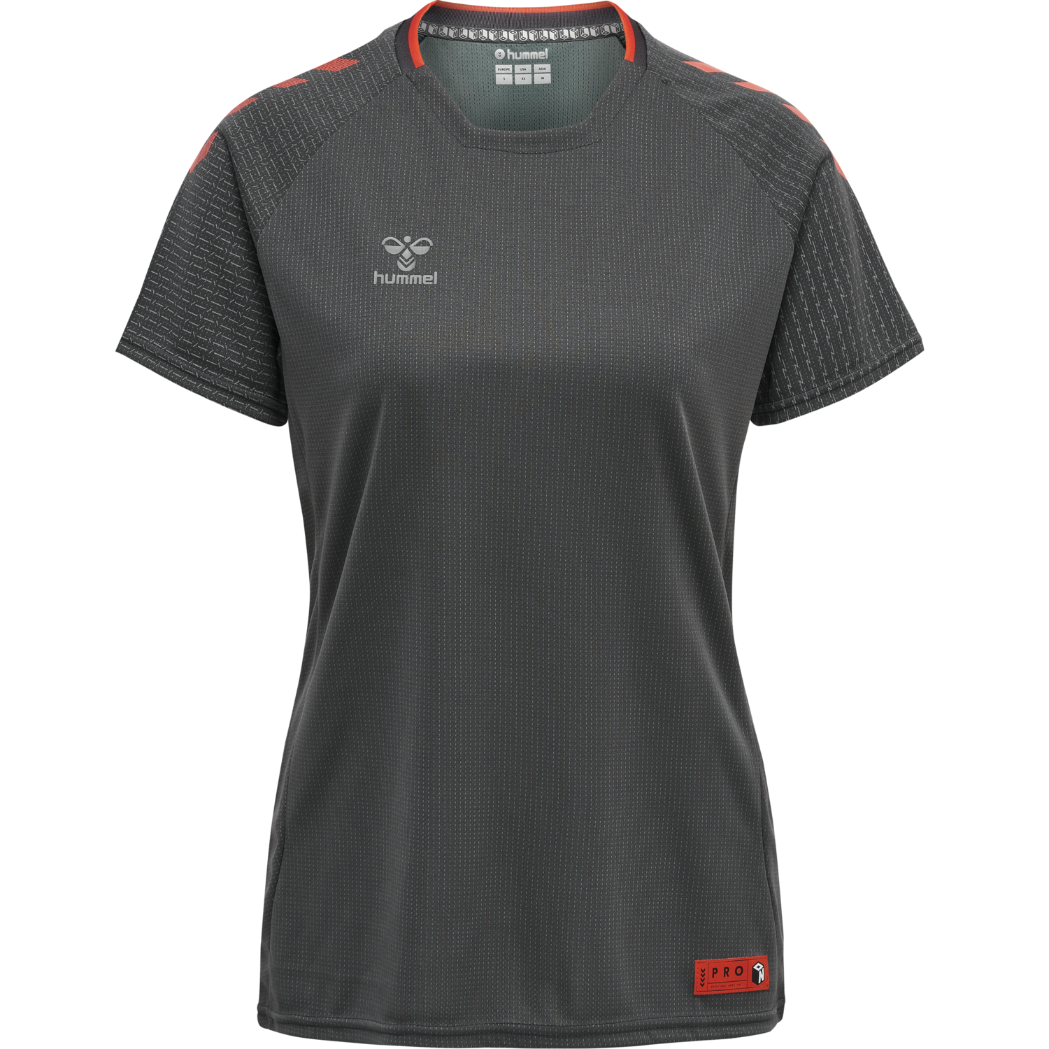 hmlPRO GRID TRAINING JERSEY S/S WO, FORGED IRON/QUIET SHADE, packshot