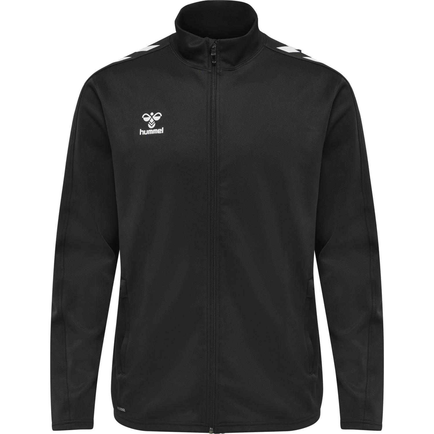 hmlCORE XK POLY ZIP SWEAT, BLACK/BLACK, packshot