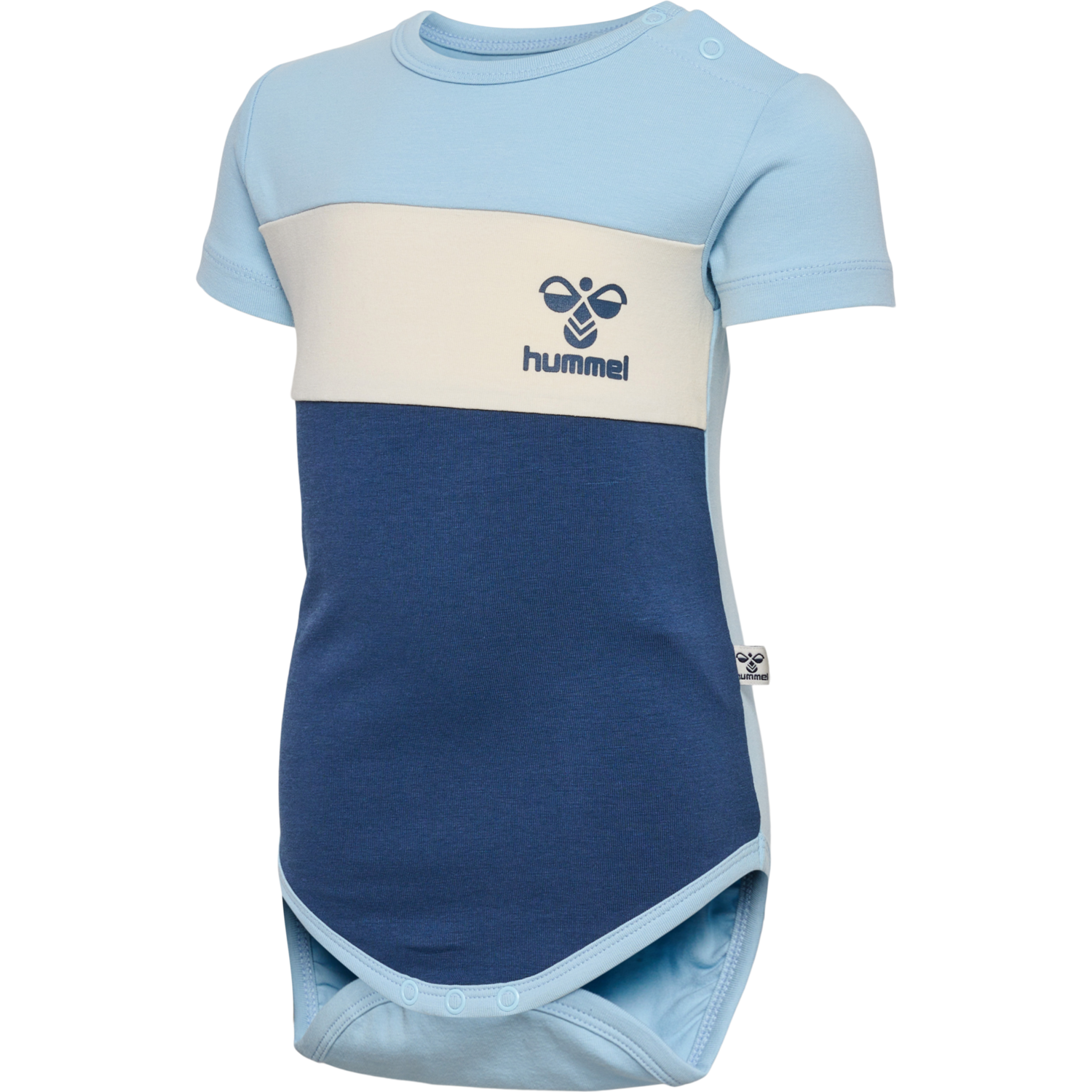 hmlHAPPY BLOCK BODY S/S, CERULEAN, packshot