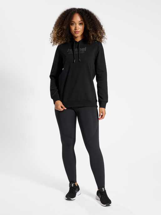 hmlBOOSTER WOMAN HOODIE, BLACK, model