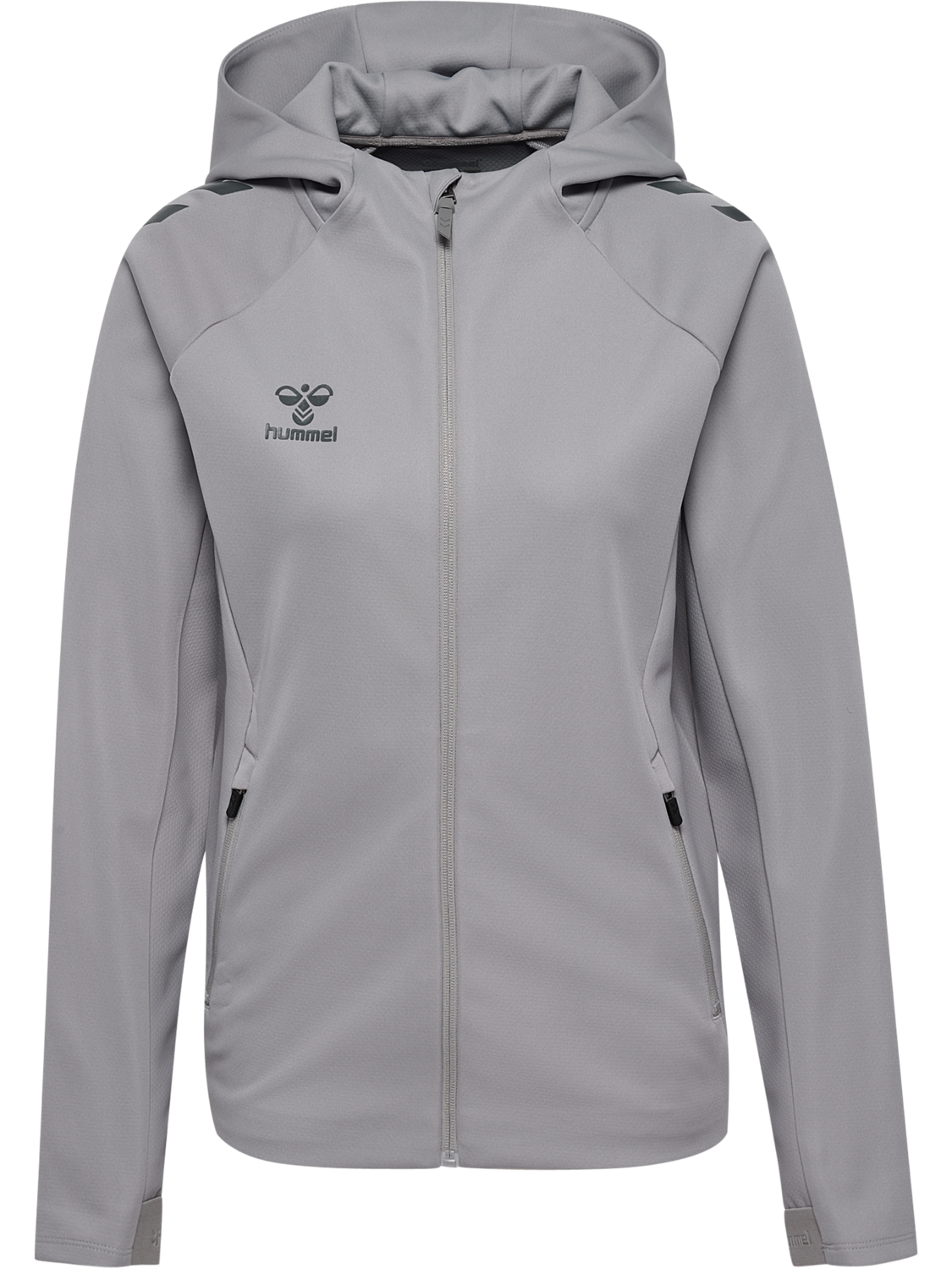 hmlCIMA 2.0 ZIP HOODIE WOMAN, ALLOY, packshot