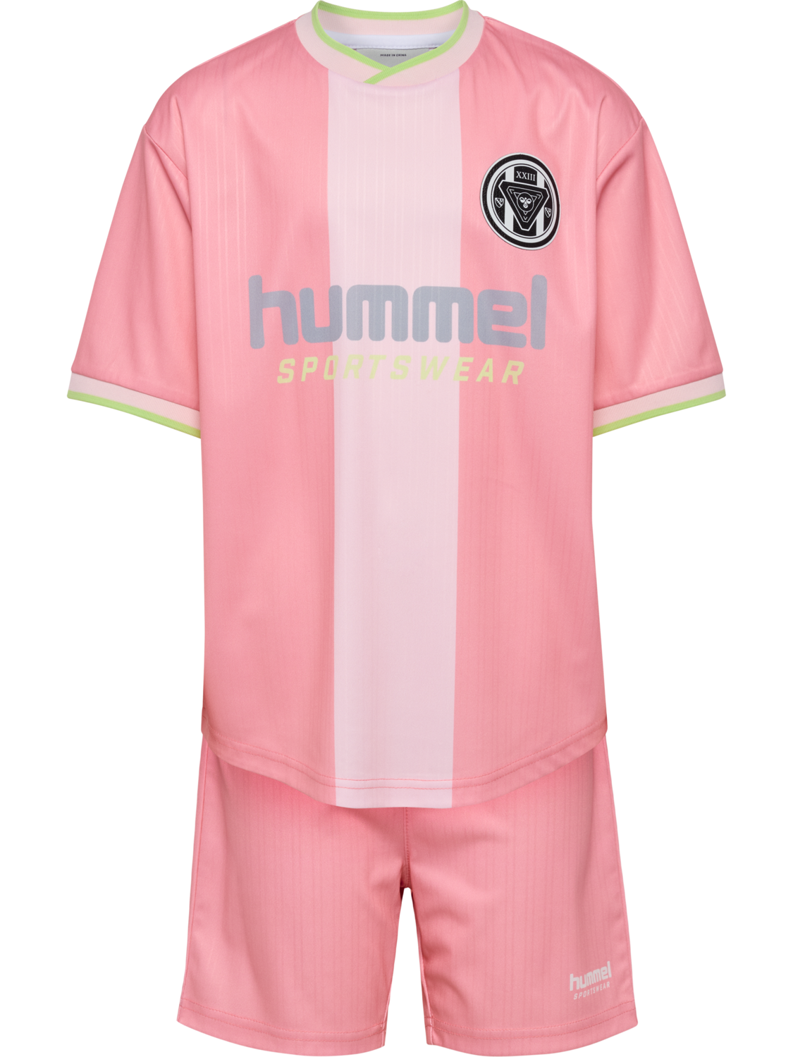 hmlJR LOOSE BALL  JERSEY S/S SET, PEONY, packshot