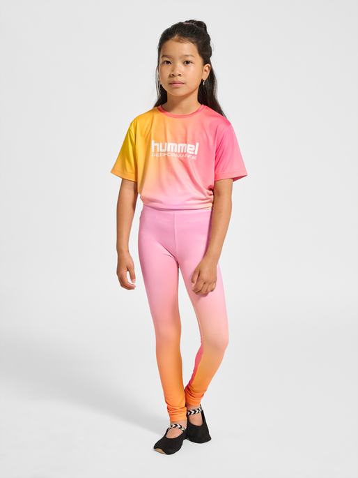 hmlJR GYM TIGHTS, SOLAR POWER, model