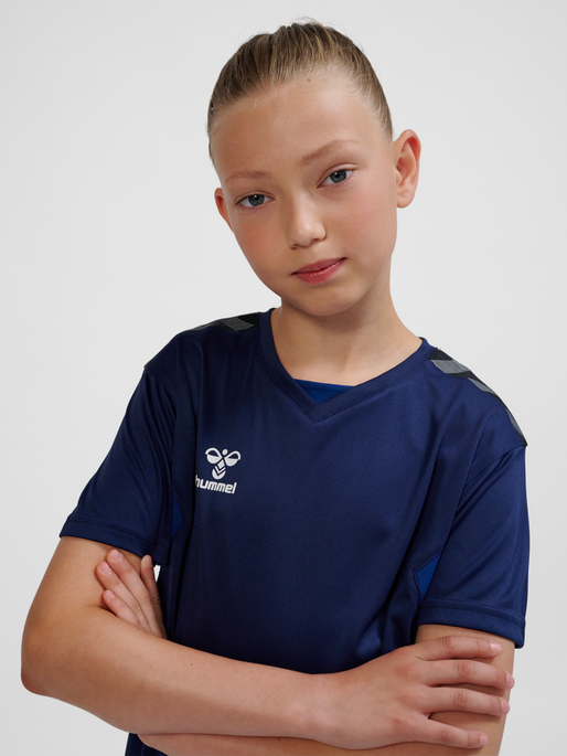 hmlAUTHENTIC PL JERSEY S/S KIDS, MARINE, model