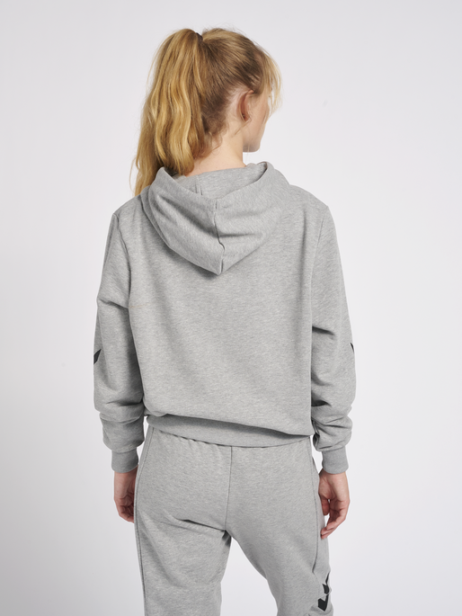 hmlLGC GRAHAM HOODIE, GREY MELANGE, model