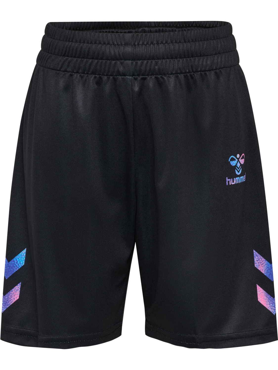 hmlSHIMMER SHORTS, BLACK/CHATEAU ROSE, packshot