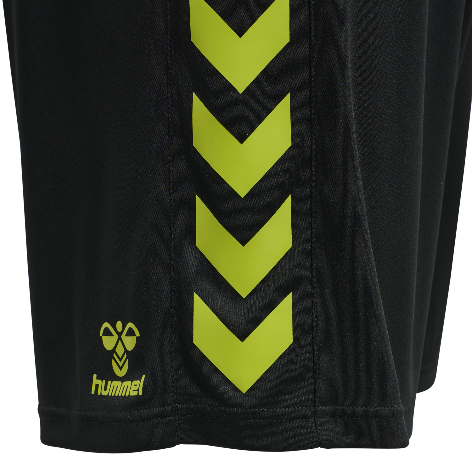 hmlCORE XK POLY SHORTS, BLACK/LIME POPSICLE, packshot