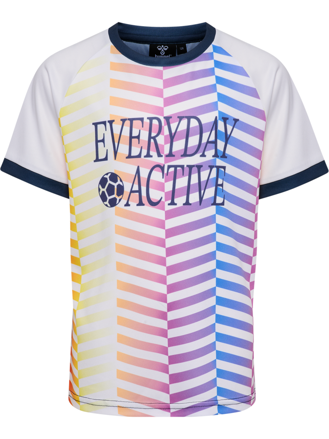 hmlSHIMMER T-SHIRT S/S, DRESS BLUES/WHITE, packshot