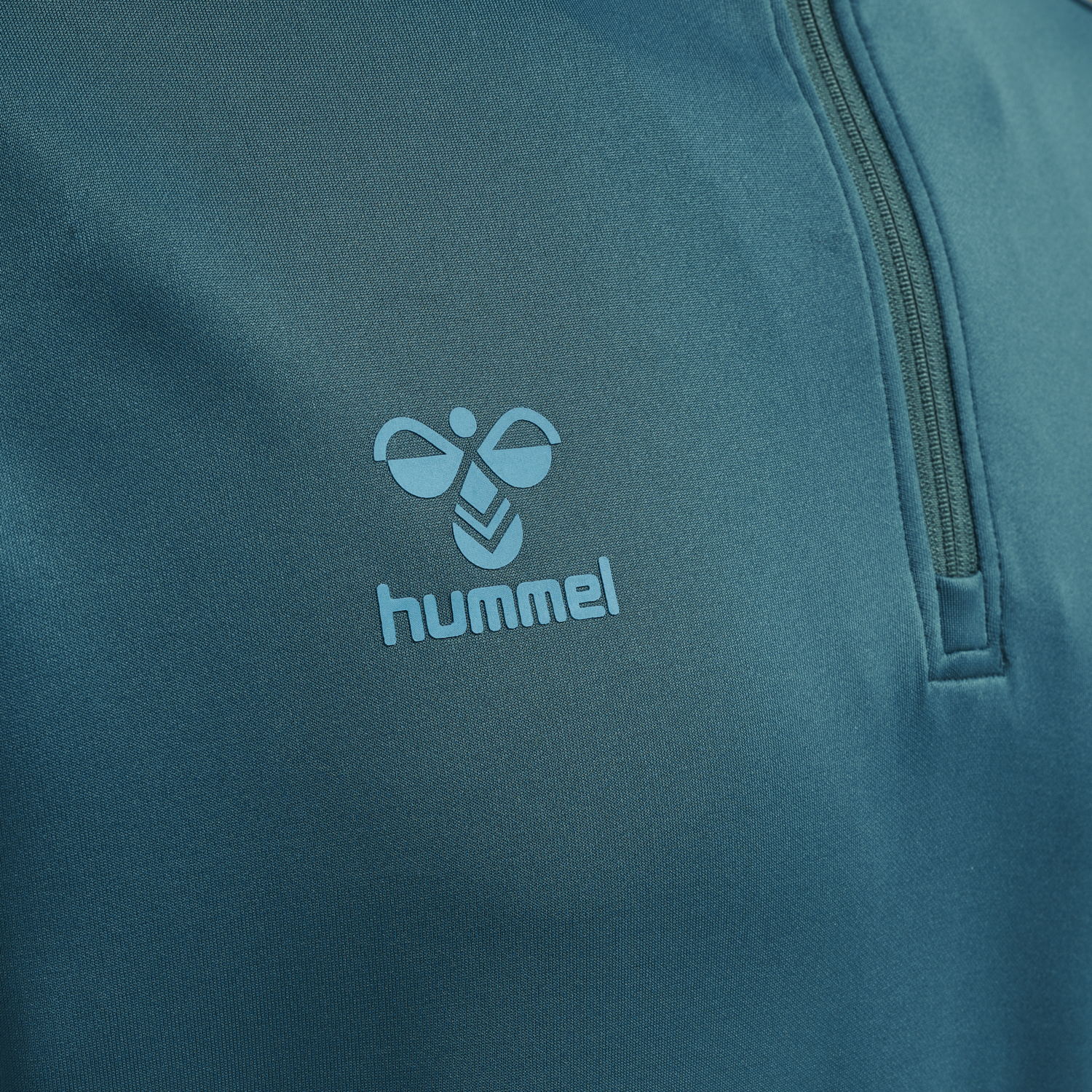 hmlCORE XK HALF ZIP POLY SWEAT, BLUE CORAL, packshot