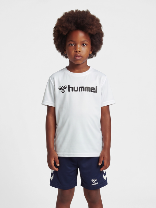 hmlLOGO JERSEY S/S KIDS, WHITE, model