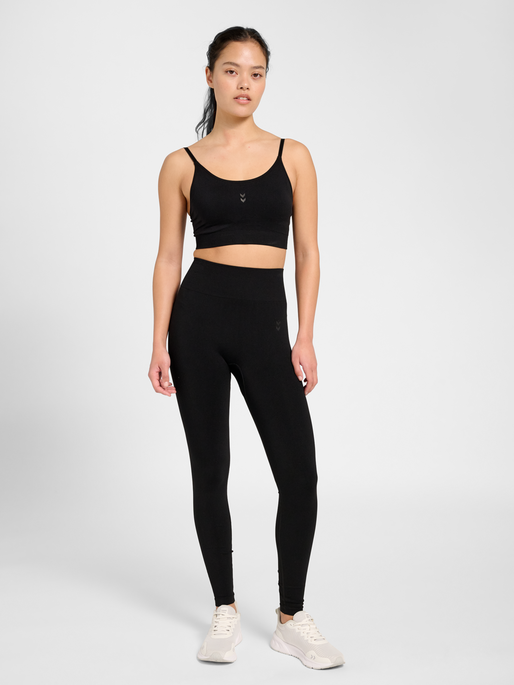 hmlFLOW PADDED BRA, BLACK, model