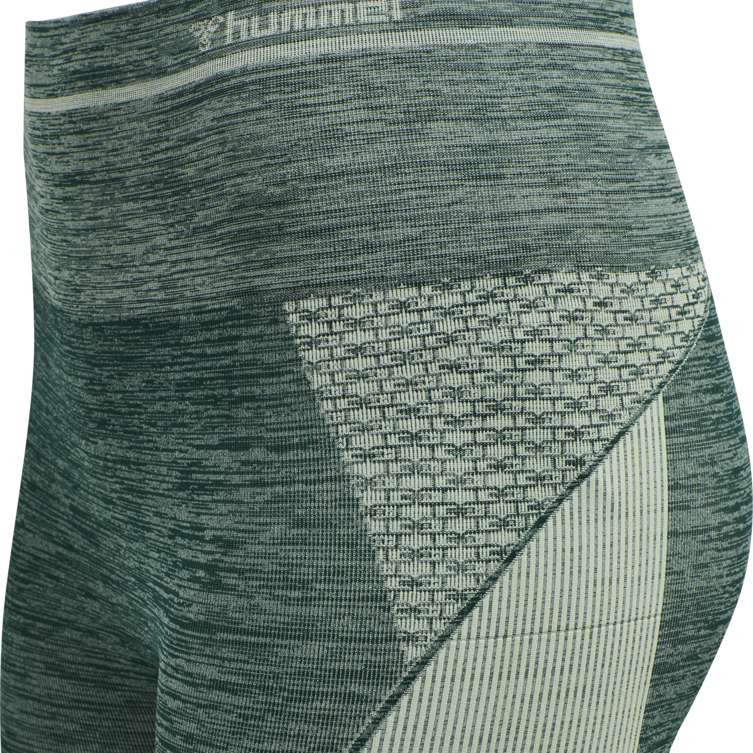 hmlVERA SEAMLESS HIGH WAIST TIGHTS, DARKEST SPRUCE/BASIL MELANGE, packshot