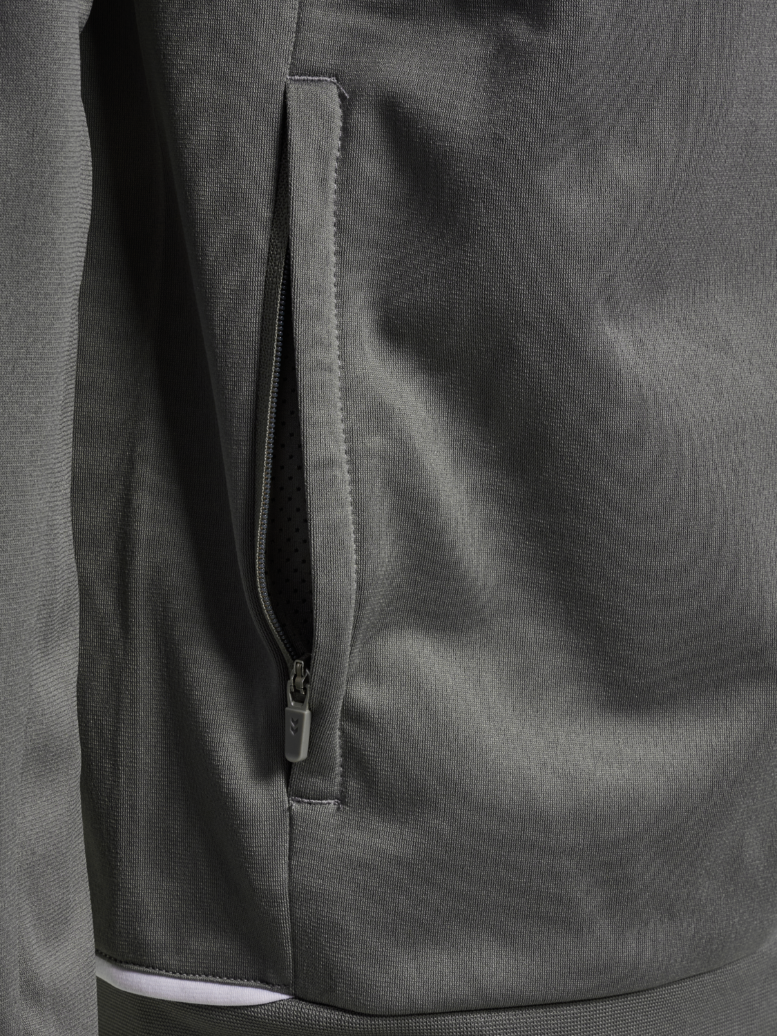 hmlCORE 2.0 TRACK ZIP JACKET, STEEL GRAY/WHITE, packshot