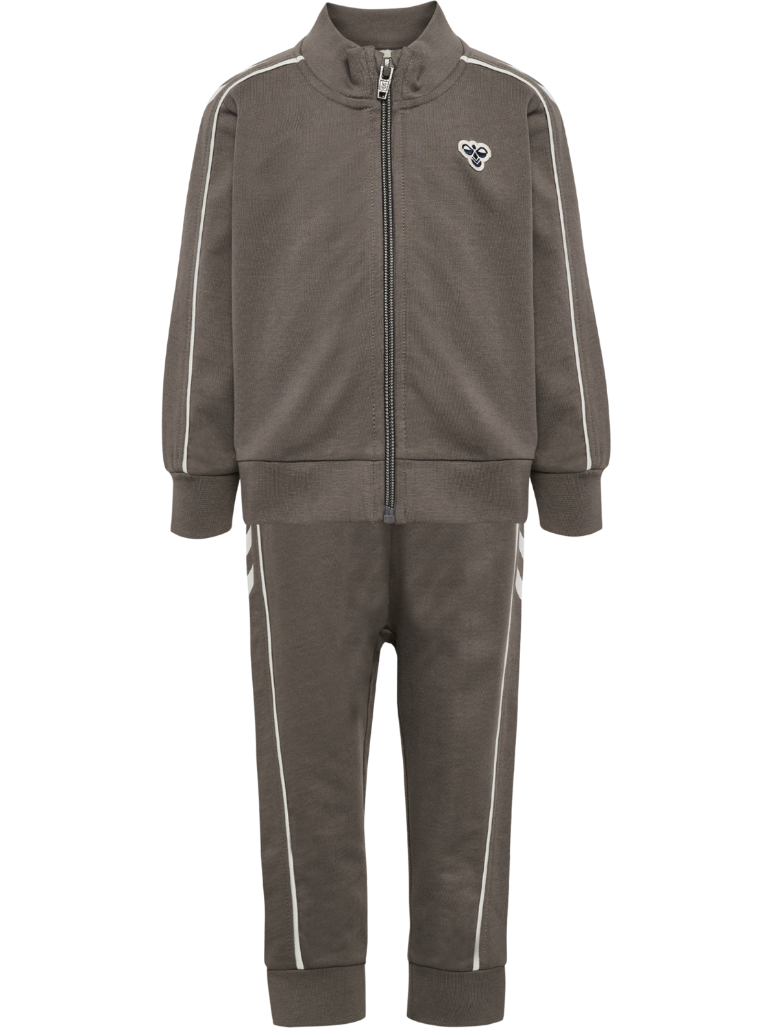 hmlMINI CO REG TRACK SUIT, DARK GULL GRAY, packshot
