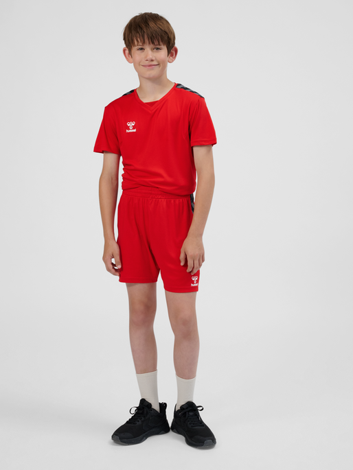 hmlAUTHENTIC PL SHORTS KIDS, TRUE RED, model