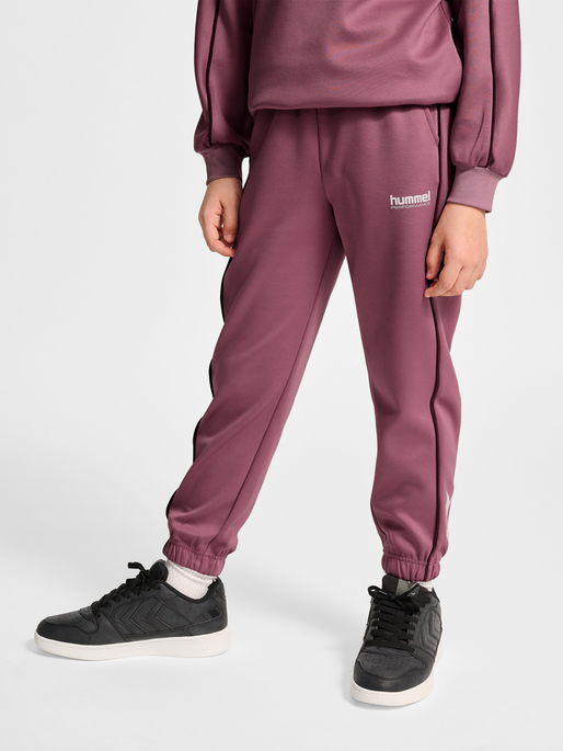 hmlJR INTERLOCK ADJUST PANTS, WISTFUL MAUVE, model