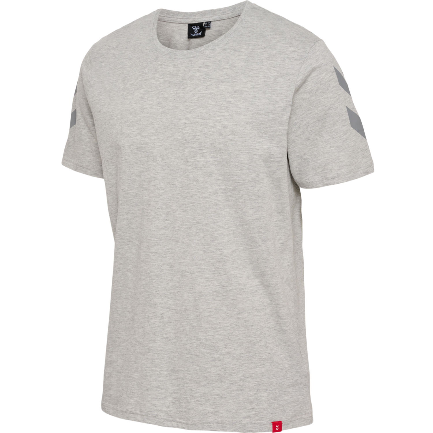 hmlLEGACY CHEVRON T-SHIRT, GREY MELANGE, packshot