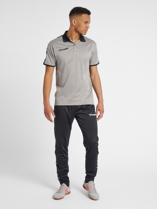 hmlAUTHENTIC FUNCTIONAL POLO, GREY MELANGE, model