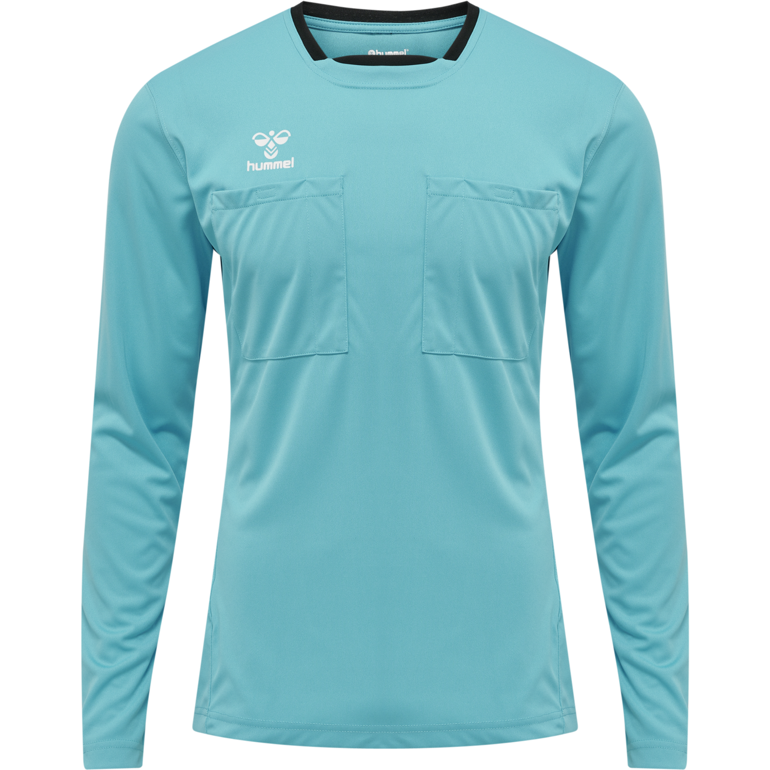 hmlREFEREE CHEVRON JERSEY L/S, SCUBA BLUE, packshot