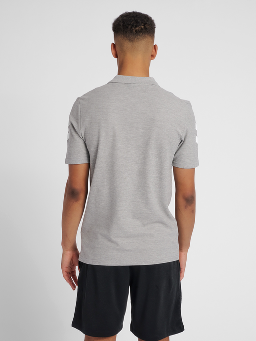 HMLGO COTTON POLO, GREY MELANGE, model