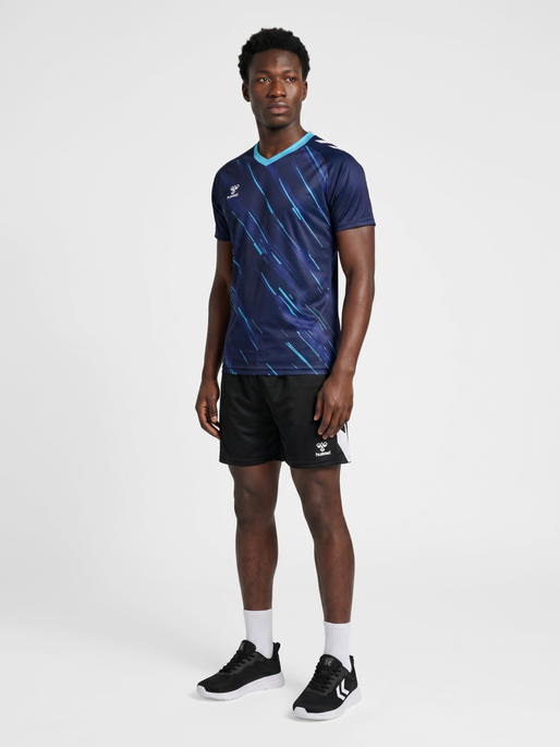 hmlMATCH TRIUMPH JERSEY S/S, MARINE/AQUARIUS, model