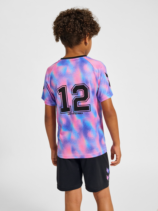 hmlSHIMMER T-SHIRT S/S, CHATEAU ROSE, model