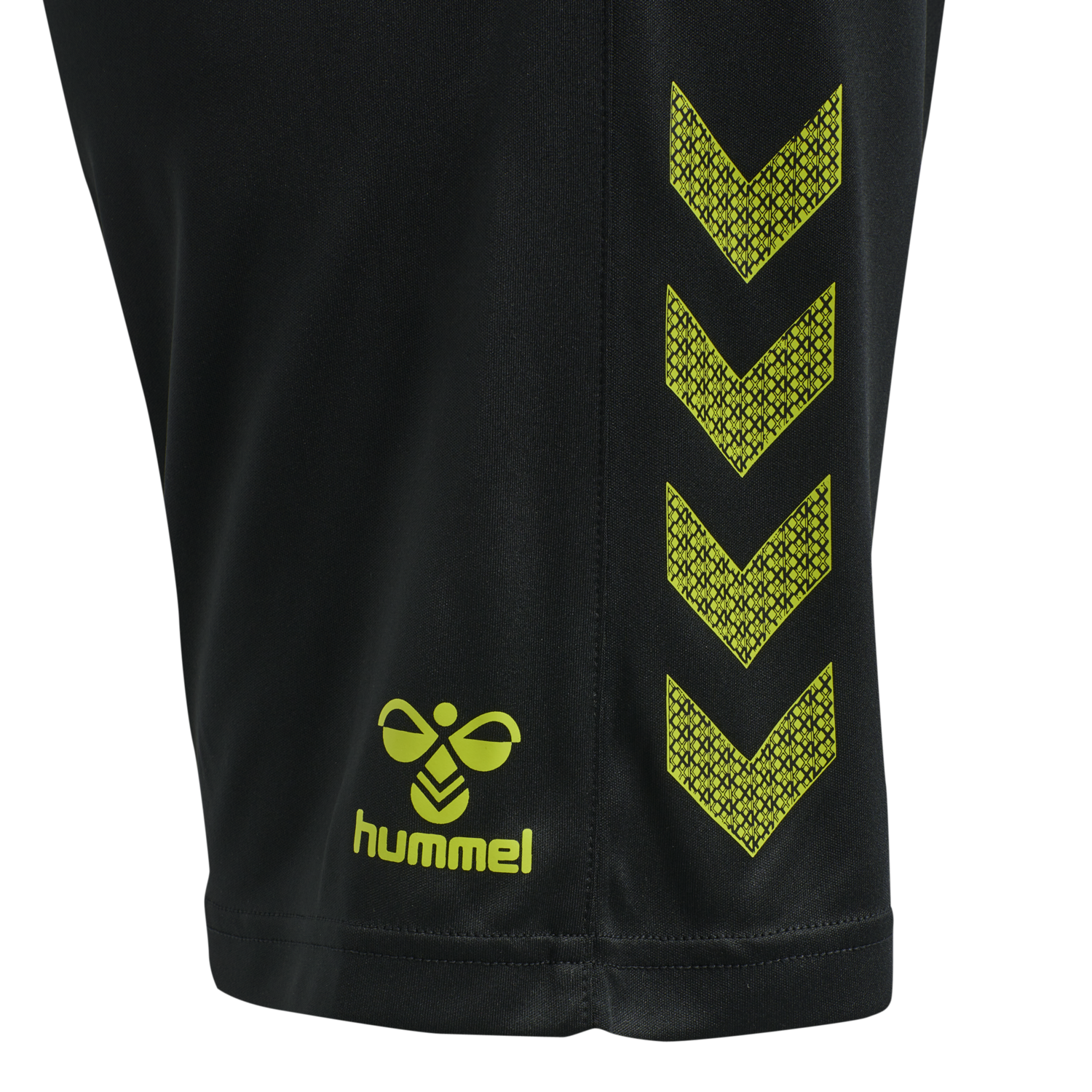 hmlCORE XK POLY SHORTS KIDS, BLACK/LIME POPSICLE, packshot