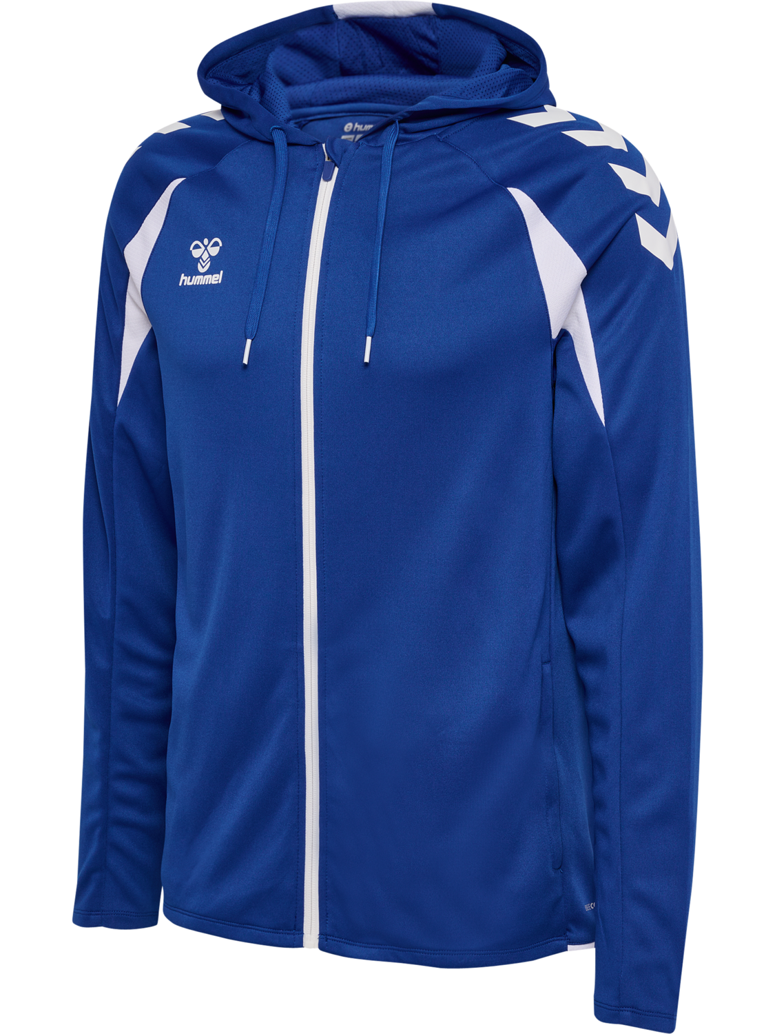 hmlCORE 2.0 ZIP HOODIE, TRUE BLUE/WHITE, packshot